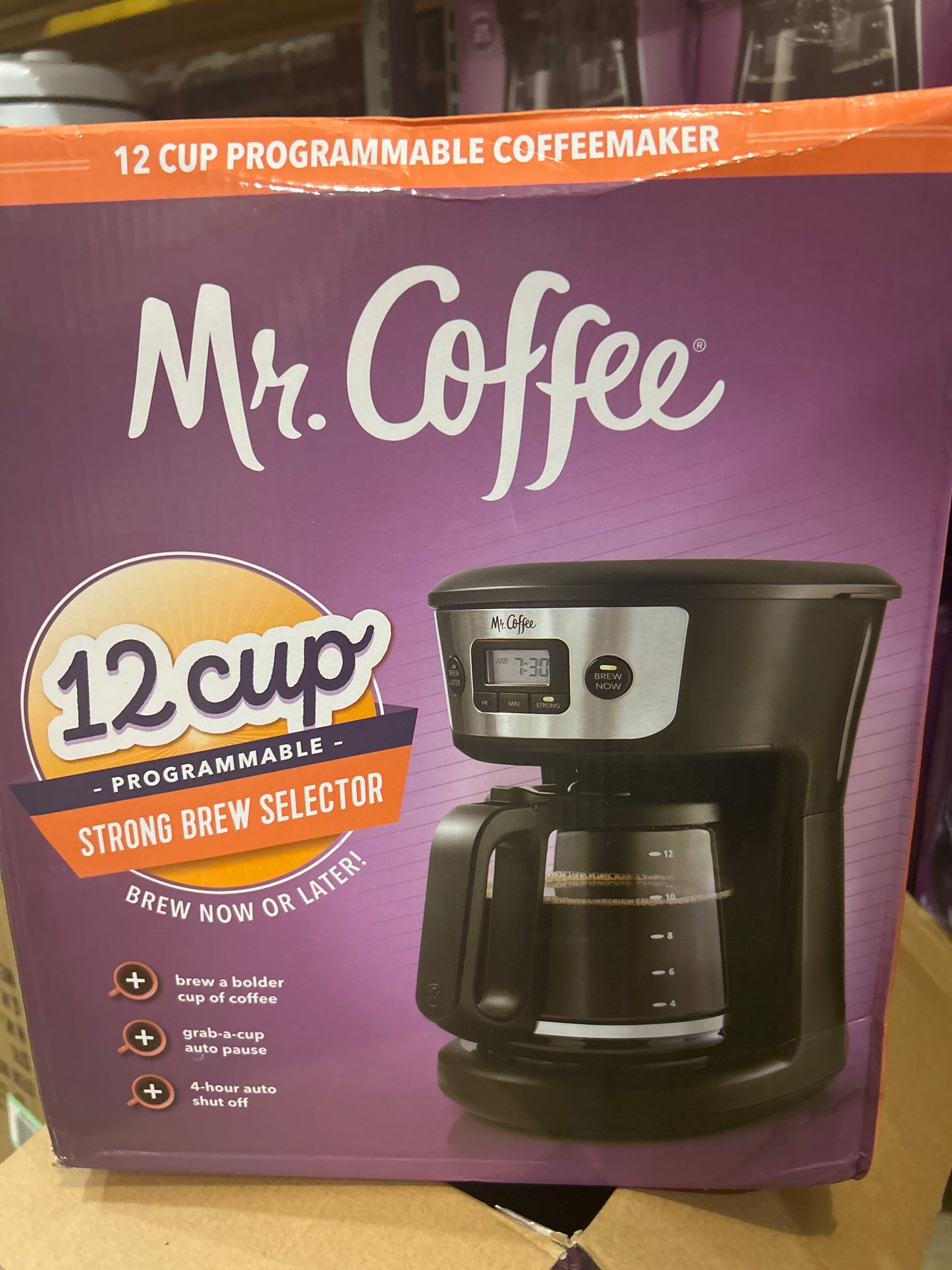 Mr. Coffee - 12-Cup Coffee Maker Strong Brew Selector and Reusable Coffee Filter