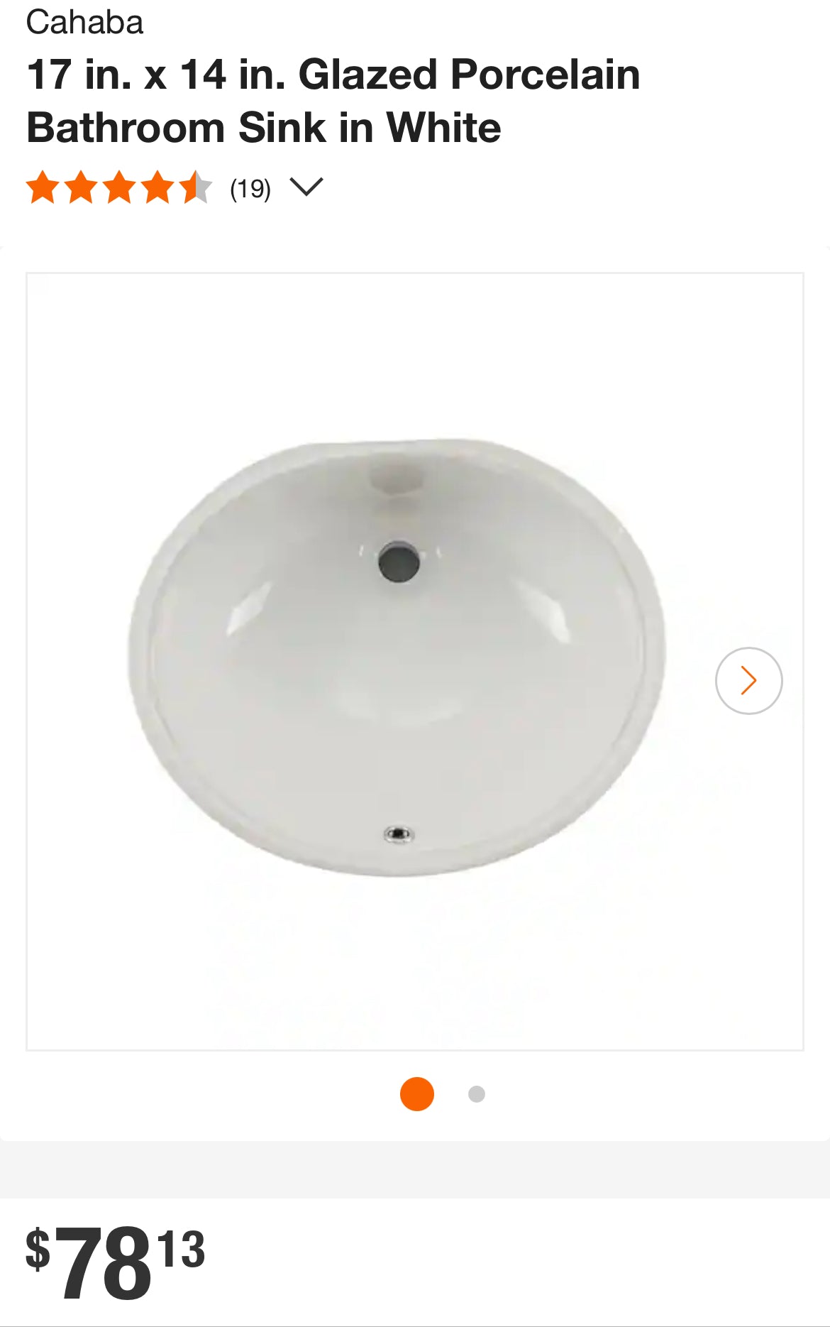 17 in. x 14 in. Glazed Porcelain Bathroom Sink in White