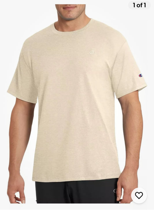 Champion Men's Lightweight Short Sleeve Tee Skin Tan