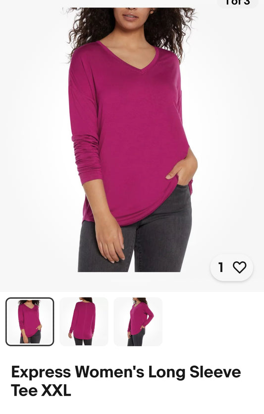 Express Women's Long Sleeve Tee XXL