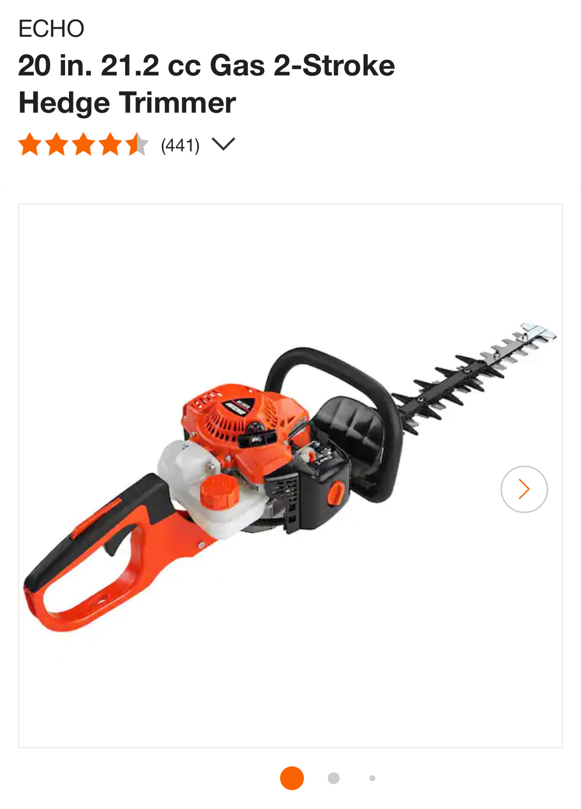 Echo 20 in. 21.2 cc Gas 2-Stroke Hedge Trimmer