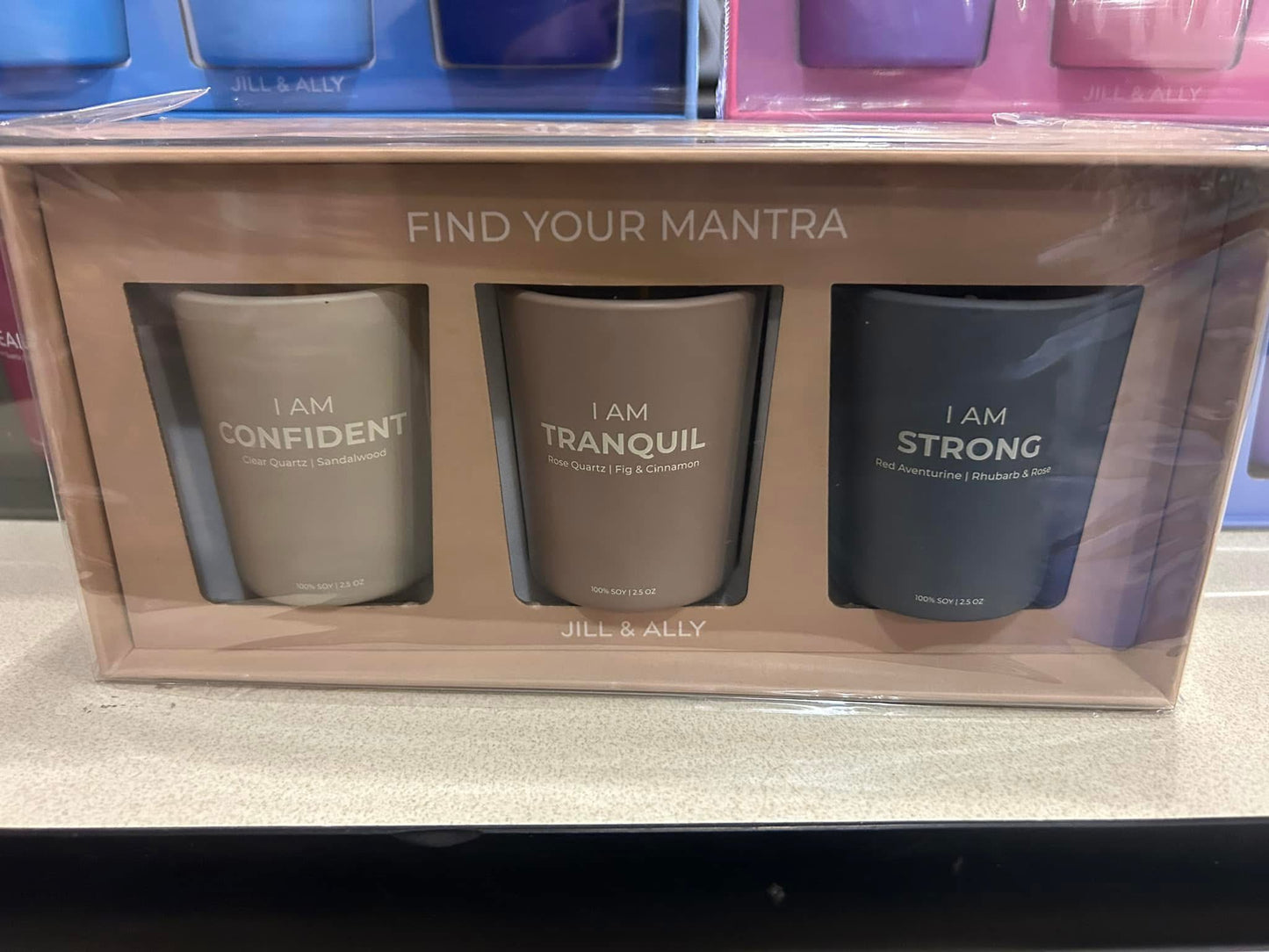 Crystal manifestation trio Find your Mantra Candle
